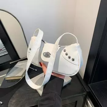 Underarm fashion bag women s new 2024 spring and summer Korean version simple oblique span dumpling bag Korean version temperament shoulder bag чёрный