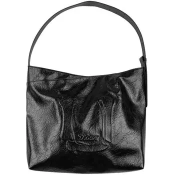 Underbroken (Udbk) Retro Black Oil Wax Shoulder Crossbody Leather Bag Adjustable Large Capacity Totes