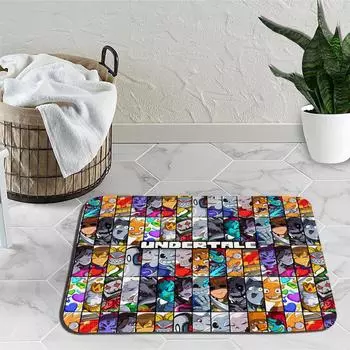 UNDERTALE Sans And Papyrus ковер с мультяшным принтом, декор комнаты, дверной коврик, нескользящий ковер, кавайный ковер, подарок на день рождения 1