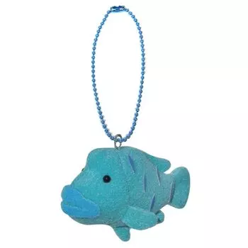 Underwater Walk Friend Mascot Keychain Mascot Strap Ball Chain Stuffed Fish (Napoleon Fish)