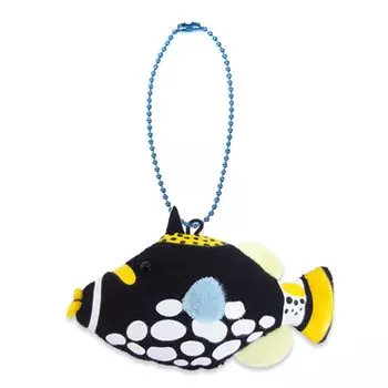 Underwater Walk Friend Mascot Keychain Mascot Strap Ball Chain Stuffed Fish (Triggera Filefish)