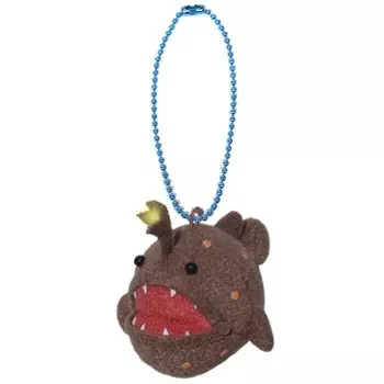 Underwater Walk Friend Mascot Keychain Mascot Strap Ball Chain Stuffed Fish (Monkfish)
