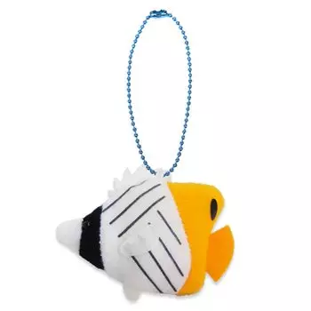 Underwater Walk Friends Mascot Keychain Mascot Strap Ball Chain Stuffed Fish (Spinous Butterflyfish)