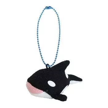 Underwater Walk Friends Mascot Keychain Mascot Strap Ball Chain Stuffed Fish (Orca)