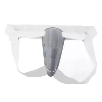 Underwear Bulge Cup Metal Rings Wide Belt Washable Elastic Reduce Friction Men Bulge Cup Cover Grey L(for 6.5-9kg)