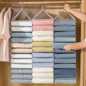 Underwear Organizer Hanging Organizers Clothes Cover Pants Hanger Clothing Storage Dormitory Wardrobe Family Layered Home Garden S