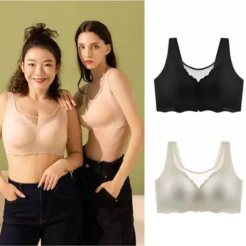Underwear, pull full cup comfort, anti-sagging, widening, closing breasts, anti-expansion and thin bra large size 75B красный