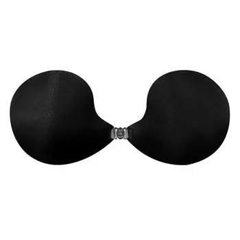 Underwear summer round silicone front buckle chest sticker sexy fashion invisible thick black lace invisible chest M