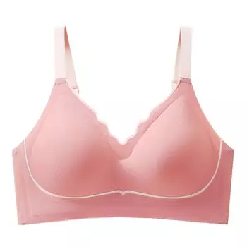 Underwear Traceless Girl Small Breasts Gathered Traceless No Steel Rim Closed Breasts Anti-sagging Bra Breathable Comfortable Female Beauty Back S size [80-50kg] синий