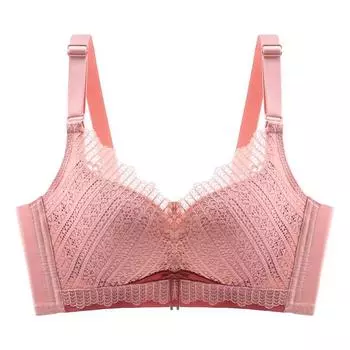 Underwear women s small breasts gather and close secondary to prevent sagging medium thickness sexy bra upper support lace bra no steel ring bra 34/75B красный
