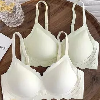 Underwear women s small breasts have no traces, gather without steel rings, close secondary breasts large breasts show small comfort, bra cover S32/70AB