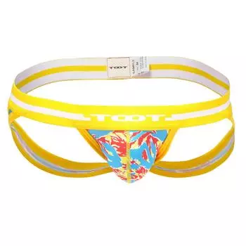 Underwear YB25L400 Tiger Scratch Jock Strap Yellow L [TOOT] Men s