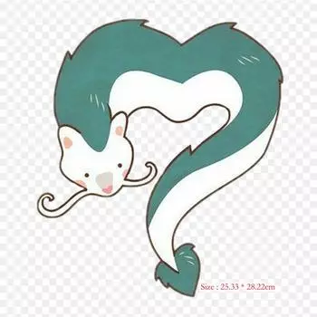 Унесенные призраками Haku Dragon Haku Studio Ghibli, железные нашивки для одежды, наклейки-аппликации на одежду, термочувствительная нашивка на заказ