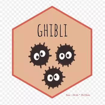 Унесенные призраками сажи, прозрачные Susuwatari Kaonashi, железные нашивки для одежды, наклейки с аппликацией на одежду, термочувствительная нашивка на заказ