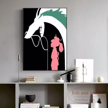 Унесенные призраками скандинавский стиль холст картины постеры и принты картины на стене абстрактный декоративный домашний декор афиша 21cm30cm NoFrame