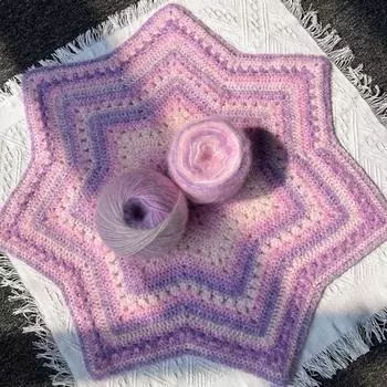 Unfinished Gradient Seven Star Blanket Crocheted Star Knitted Blanket For Girlfriend and Mom Gift Style 5