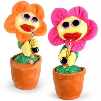 Unflower Музыка Танцы Пение Электрические Очаровательные Цветочные Горшки Моделирование Забавные Детские Игрушки Random