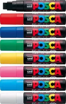 UNI POSCA PC-17K FULL RANGE ALL 8 COLOURS