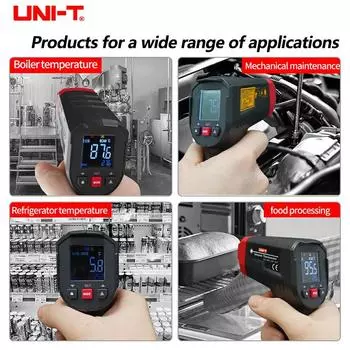 UNI-T UT306S UT306C Цифровой инфракрасный термометр -50~500 Лазерный пирометр Пистолет Бесконтактный лазерный измеритель температуры Инструменты