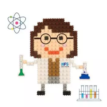 Uniart Uniblock UB033 Сборка фигурки ученого Изготовление