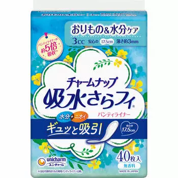 UNICHARM Charm Nap впитывающая прокладка Sarafi Pantyliner 40 листов Легкое недержание Charm Nap