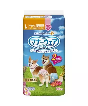 Unicharm Manners Wear для девочек L Лента 14 шт. Розовый/Голубой