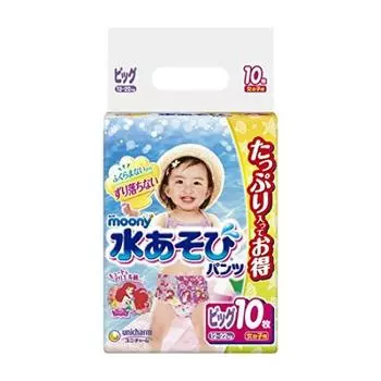 Unicharm Moony Water Play Pants для больших девочек, 10 предметов, размер,