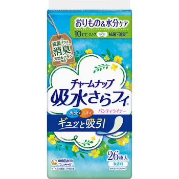 UNICHARM Впитывающие прокладки Charm Nap Sarafi Long Panty Cellular Deodorant 26 листов Легкое недержание Пожалуйста, меняйте их по мере необходимости во время менструации. Очарование Сон