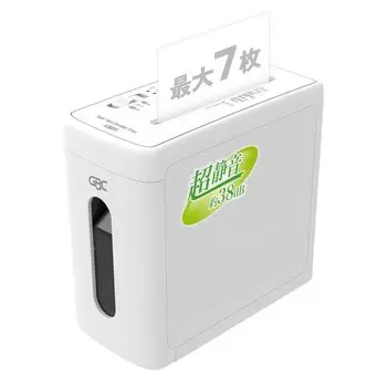 Уничтожитель документов GBC, уровень шума при работе 38 дБ, бесшумный уничтожитель документов A3809X, для домашнего использования, поперечная резка, формат А4, можно уничтожать 60 листов, емкость GSHA3809X, белый [тихий] 9,1 л белый