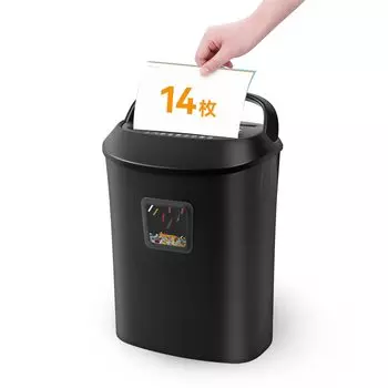 Уничтожитель документов VidaTeco Электрический коммерческий уничтожитель документов для малого офиса, оснащенный запатентованным лезвием, совместимым с одновременным уничтожением 14 листов бумаги формата А4 6 чёрный