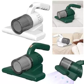 Уничтожитель клещей, перезаряжаемый, мощный, всасывающий, ручной беспроводной пылесос с УФ-лампой для дома, кровати, матраса, дивана, одеяла белый