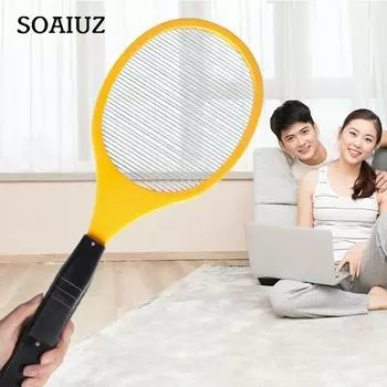 Уничтожитель комаров, 1 шт., защита от комаров, беспроводная батарея, электрошокер, электрошокер, полезная электрическая ракетка жёлтый