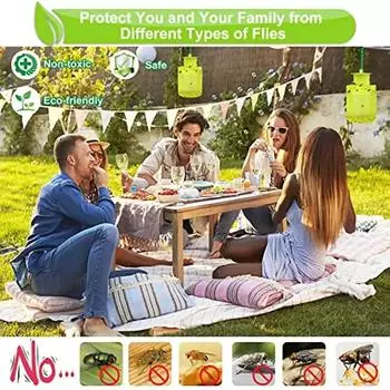 Уничтожитель мух Ловушка для мух Уличная подвесная ловушка для отпугивания мух Многоразовый ловец вредителей Уничтожитель мух с приманкой для мух Нетоксичный светло-серый