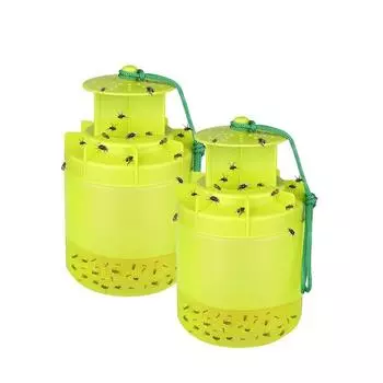 Уничтожитель мух Ловушка для мух Уличная подвесная ловушка для отпугивания мух Многоразовый ловец вредителей Уничтожитель мух с приманкой для мух Нетоксичный светло-серый