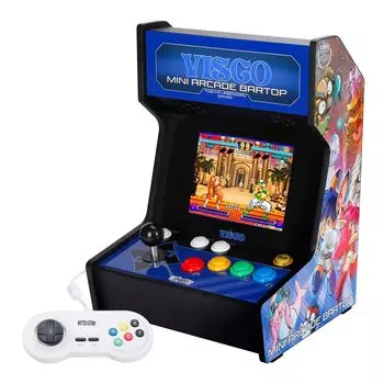 UNICO VISCO Mini Arcade Bar Top Retro Game Console VISCO Home Arcade Machine Small Game Machine Содержит 12 подлинных лицензионных игр, таких как и LCD