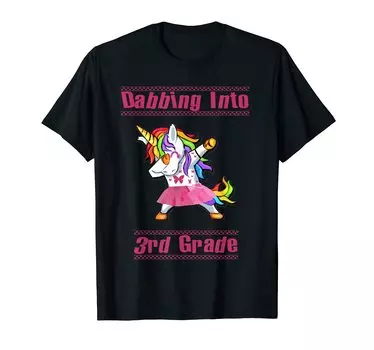 Unicorn dubbing goods girls 3rd grade back to school T-shirt