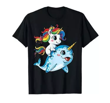 Unicorn Narwhal Girls Kids Rainbow Unicorn Squad T-Shirt T-Shirt