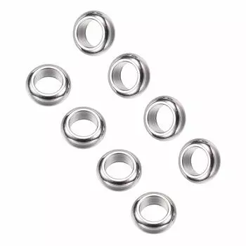 UNICRAFTALE 200 шт. Бусины-рондель 5 мм 304 из нержавеющей стали Бусины-разделители Маленькие бусины Цветные металлические бусины из нержавеющей стали Металлические бусины Подвеска в виде бусины