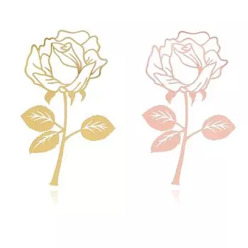 UNICRAFTALE 2 листа 2 цвета золотисто-розовый нержавеющая сталь закладка закладка в форме цветка розы гравированная закладка металлическая закладка стильная