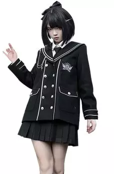 Униформа Лолита Готическая Лолита Костюм Военная форма Хэллоуин Косплей Аниме Косплей Лолита Мори Девушка Лолита Плиссированная юбка Блузка Кроссдрессинг