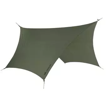 Unigear Hexatarp TC Tarp Polycotton 5m Удлинительный ремень в комплекте x Может использоваться с палатками Затенение от костра Теплозащита Огнестойкий Легкий зелёный