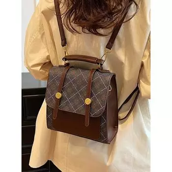 Уникальная дизайнерская сумка, новинка 2023 года, ретро-рюкзак, женская ручная сумка для книг, корейское издание, повседневный универсальный исходящий рюкзак