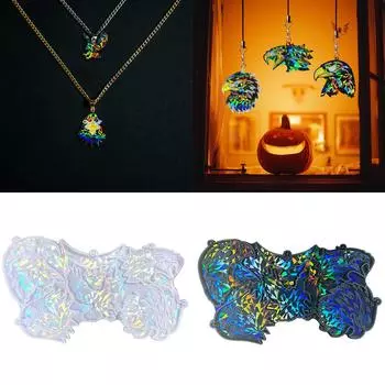 Уникальная форма для орла, голографическая радужная светящаяся силиконовая форма с отверстием, форма для брелока-подвески в виде орла, литье из эпоксидной смолы своими руками чёрный