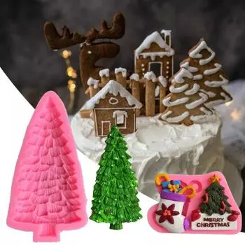 Уникальная гибкая многоцелевая мягкая форма для шоколада в форме рождественской елки для домашней силиконовой формы D