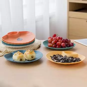 Уникальная гладкая толстая новинка, устойчивая к истиранию тарелка для закусок для подарков, блюдо для костей зелёный