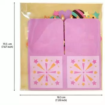 Уникальная и веселая 3D-открытка ко дню рождения ручной работы с многоязычными благословениями для детей и их подарков