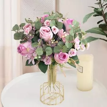 Уникальная искусственная роза, привлекательная, художественная, долговечная шампанского