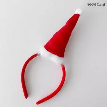 Уникальная квадратная шапка Санты, рождественская елка, эмоциональный реквизит для вечеринки, повязка на голову