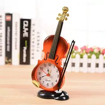 Уникальная модель скрипки, будильник, креативный хронометрист, настольное украшение для домашней комнаты, прикроватный столик, украшение для детей, подарки белый