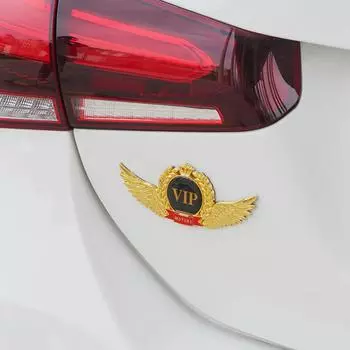 Уникальная наклейка-эмблема Компактная 3D VIP-эмблема-наклейка Изысканная работа Самоклеящаяся автомобильная 3D-наклейка для автомобиля золотистый